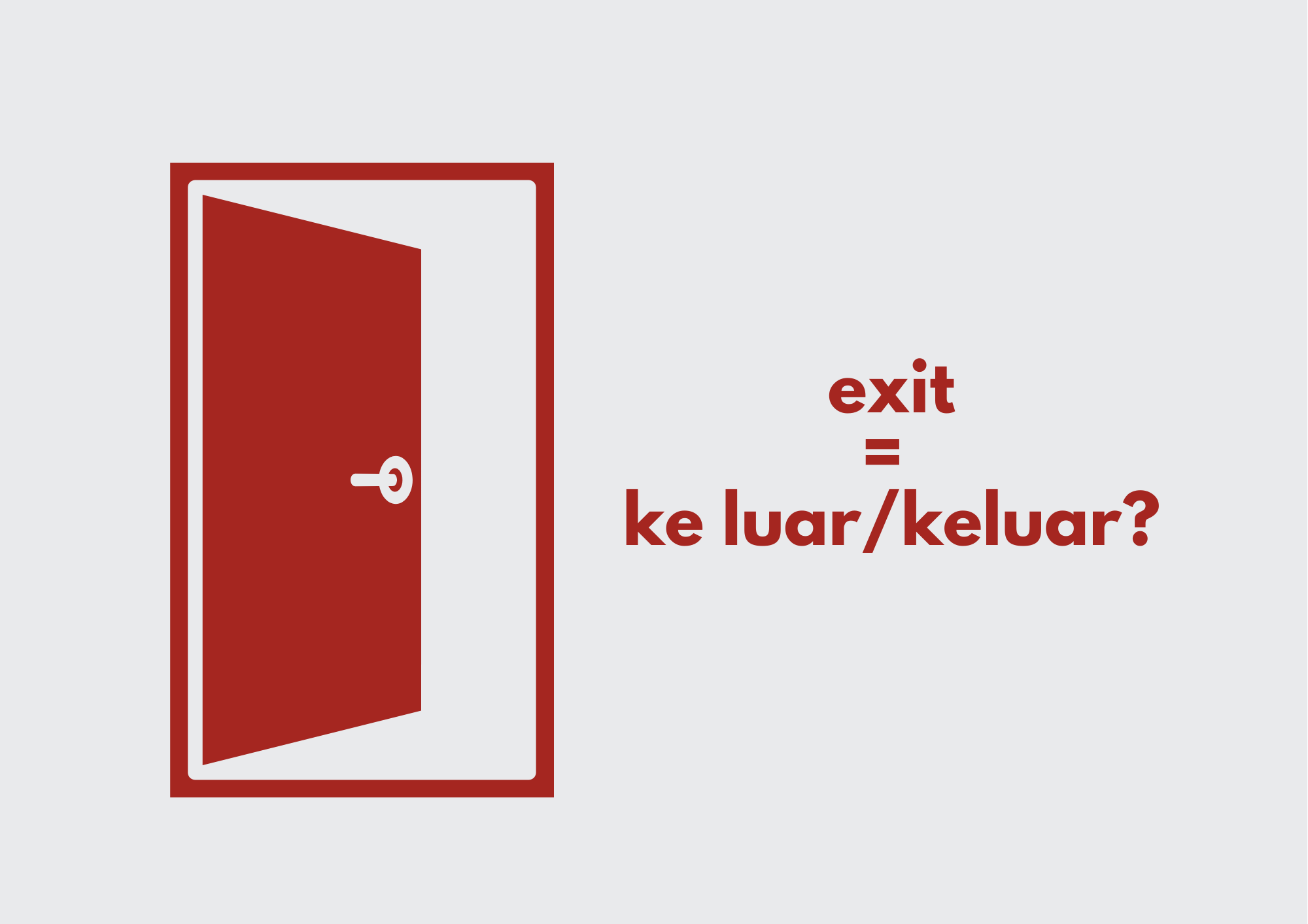 Ilustrasi ke luar atau keluar