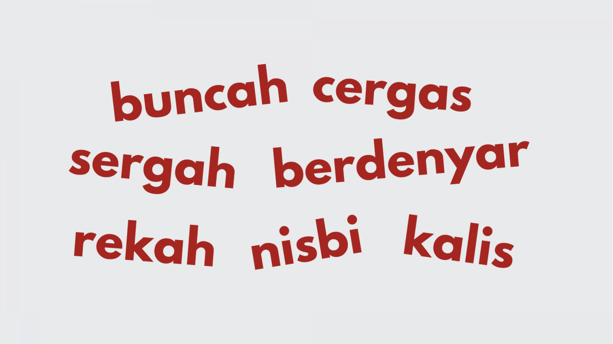 Ilustrasi Tujuh Kosakata Indah dalam Bahasa Indonesia